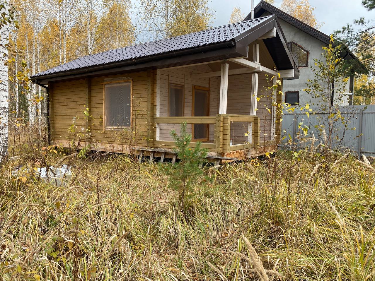 Баня из клеенного бруса на сваях